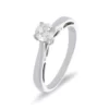 Anillo Compromiso Inter Solitario Oro Blanco Diamante