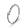 Argolla Matrimonio Inter Asimetric Oro Blanco Diamantes