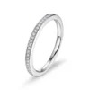 Argolla Matrimonio Inter Half Eternity Oro Blanco Diamantes