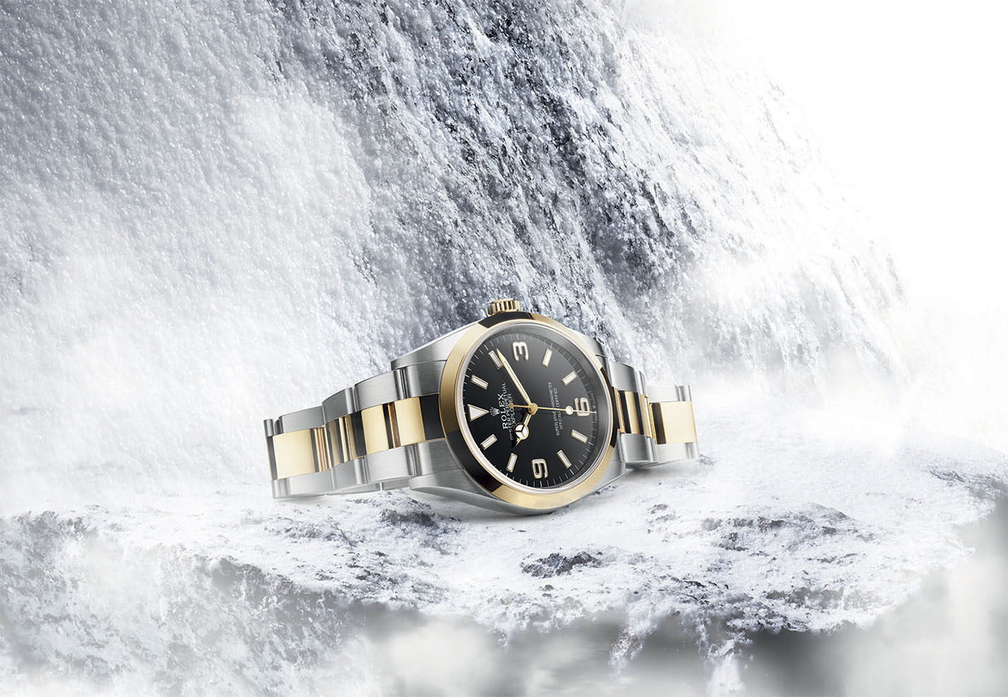 Rolex Explorer acero y oro amarillo tablero negro