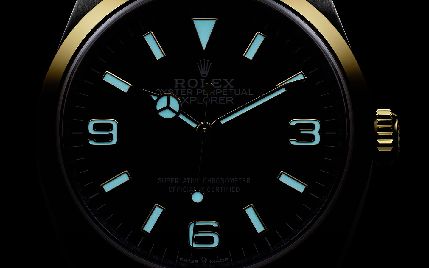 Rolex Oyster Perpetual Explorer luminiscencia